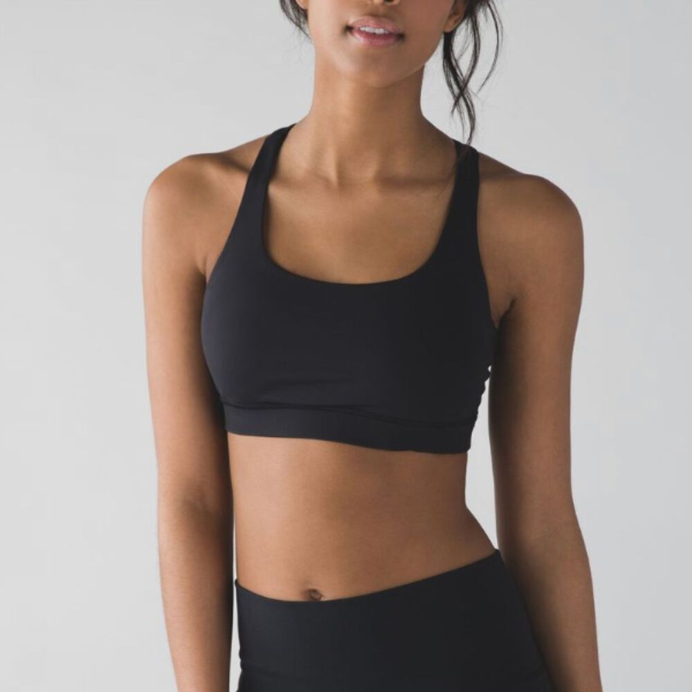 Lululemon Energy Bra Medium Support B/C Cup Size 8 Running Activewear Athletic